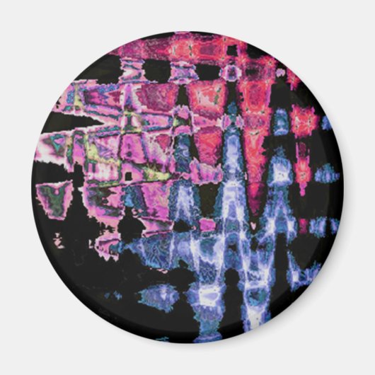 可愛かわいらしい紫、アッシュグレー、ブラックウォーター色 マグネット (正面)