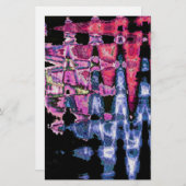 可愛かわいらしい紫、アッシュグレー、ブラックウォーター色 便箋 (正面/裏面)