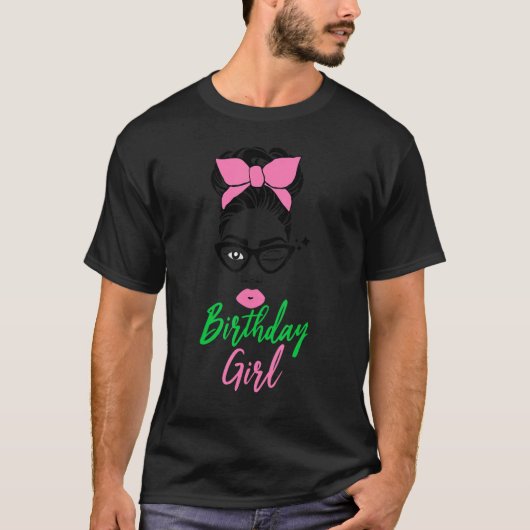 可愛かわいらしい誕生日ガール赤ちゃん Tシャツ (正面)