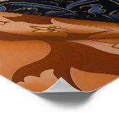 可愛かわいらしい赤猫のヴィンテージ ポスター (角)