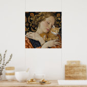 可愛かわいらしい赤猫のヴィンテージ ポスター (キッチン)