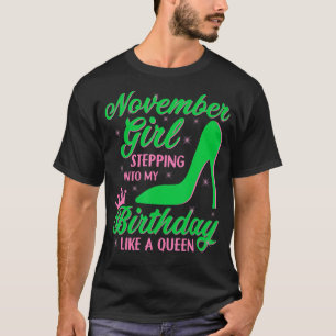 可愛かわいらしい11月の誕生日ガール Tシャツ