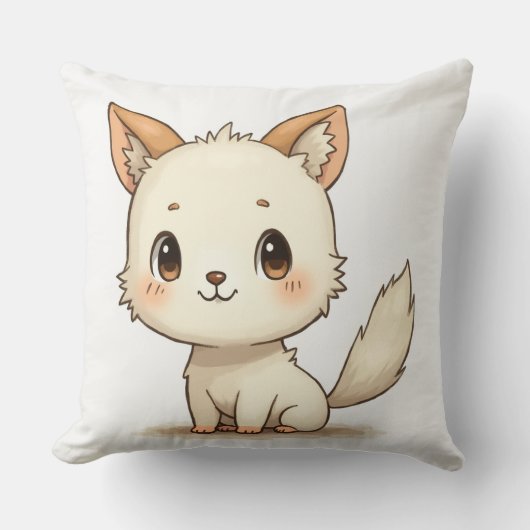 可愛かわいらしくて可愛い子犬 クッション (正面)
