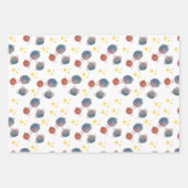 可愛きらめくい銀河系 ラッピングペーパーシート (正面3)