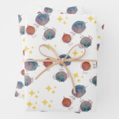 可愛きらめくい銀河系 ラッピングペーパーシート (インサイチュ)