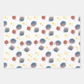 可愛きらめくい銀河系 ラッピングペーパーシート (正面)