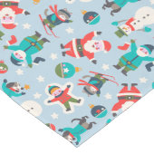 可愛くておもしろい無指向性のクリスマスディティ ロングテーブルランナー (コーナー)