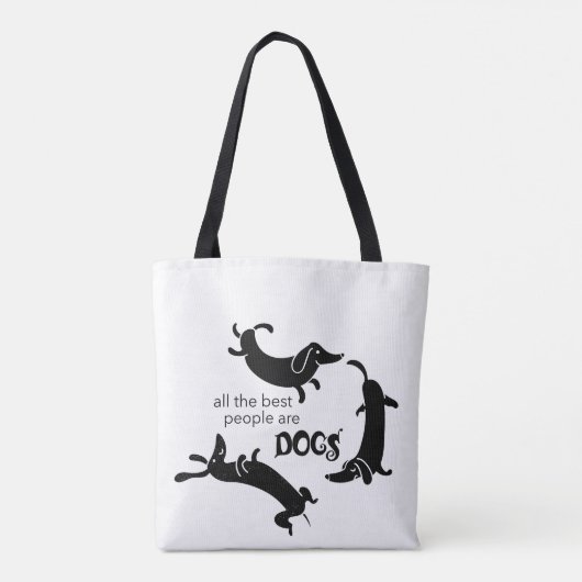 可愛くておもしろい犬好き トートバッグ (裏面)