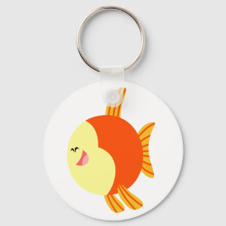 可愛くてふっくらとした漫画の魚のキーチェーン キーホルダー