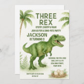 可愛くてカスタマイズ可能なDinoパーティーカー子供へド シーズンカード (正面/裏面)