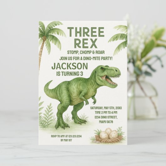 可愛くてカスタマイズ可能なDinoパーティーカー子供へド シーズンカード (スタンド正面)