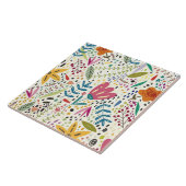 可愛くてカラフルな花柄 タイル (側面)