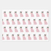 可愛くてカラフルイースターバニーとシッストライプのク ラッピングペーパーシート (正面)