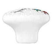 可愛くてカラフル雄鶏 セラミックノブ (側面)