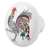 可愛くてカラフル雄鶏 セラミックノブ (右)