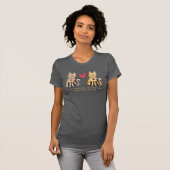 可愛くてキレイなパーソナライズされた猫 Tシャツ (正面フル)