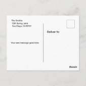 可愛くてシックなエレガント誕生の発表写真 ポストカード (裏面)