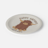 可愛くてシャギーなハイランドカウカスタムデザイン ペーパープレート (アングル)