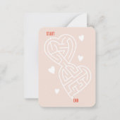 可愛くてシャギーな高地の牛の教室バレンタイン ノートカード (裏面)