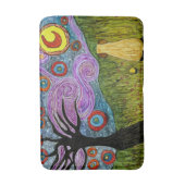 可愛くてドッカラフルグな星空の夜風呂マット バスマット (正面縦)