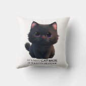 可愛くてフワフワの黒猫 クッション (裏面)