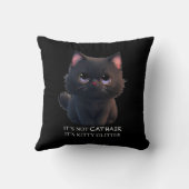 可愛くてフワフワの黒猫 クッション (裏面)