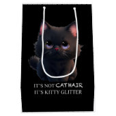 可愛くてフワフワの黒猫 ミディアムペーパーバッグ (裏面)