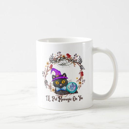 可愛くてプニーな魔女猫 コーヒーマグカップ (右)