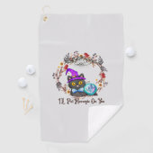 可愛くてプニーな魔女猫 ゴルフタオル (インサイチュ)