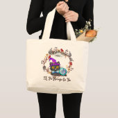 可愛くてプニーな魔女猫 ラージトートバッグ (正面(商品))