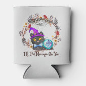 可愛くてプニーな魔女猫 缶クーラー (正面)