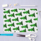 可愛くてホメイなミニマリストのクリスマスツリーパターン 薄葉紙 (クラフト)