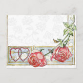 可愛くてリハエレガントーサルのディナー招待状 インビテーションポストカード (裏面)