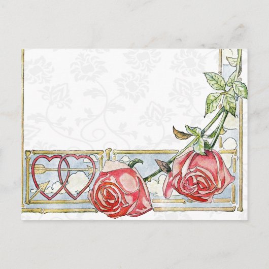 可愛くてリハエレガントーサルのディナー招待状 インビテーションポストカード (裏面)