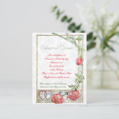 可愛くてリハエレガントーサルのディナー招待状 インビテーションポストカード (スタンド正面)