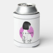 可愛くて上品な女の子ピンクとブラック 缶クーラー (缶裏面)