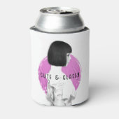 可愛くて上品な女の子ピンクとブラック 缶クーラー (缶裏面)