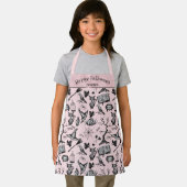 可愛くて不気味なピンクハロウィーンエプロンパーソナライズされたン エプロン (インサイチュ)