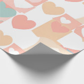 可愛くて可愛いハートイベント包装紙 ラッピングペーパー (角)