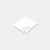 可愛くて可愛いバニーがラブレターを持っている ポストイット (アングル)