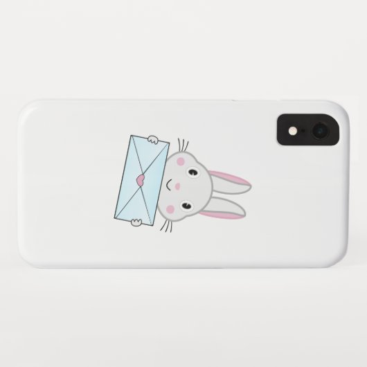 可愛くて可愛いバニーがラブレターを持っている Case-Mate iPhoneケース (裏面(横))