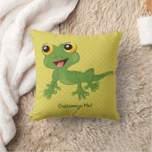 可愛くて可愛いベビーゲッコリザードパーソナライズされた クッション (ブランケット)