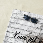 可愛くて可愛いマルチーズ犬 ビーチタオル (インサイチュ)