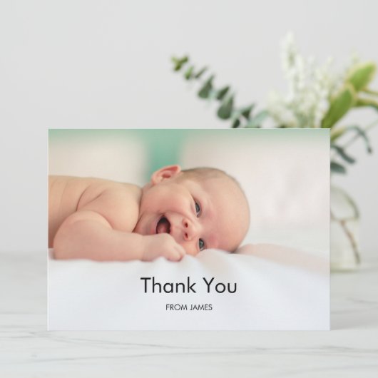 可愛くて可愛い小さな誕生を覗おもしろいく サンキューカード (スタンド正面)