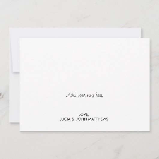 可愛くて可愛い小さな誕生を覗おもしろいく サンキューカード (裏面)