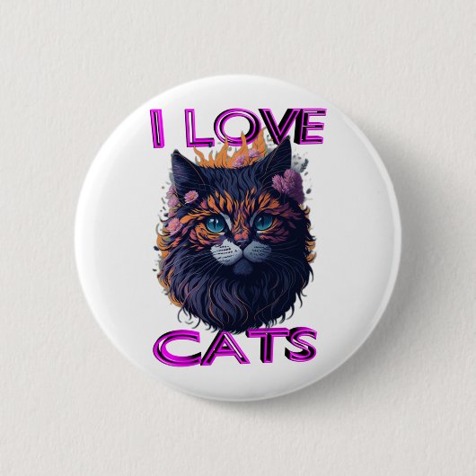 可愛くて可愛い猫s5 缶バッジ (正面)