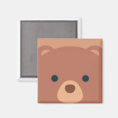 可愛くて可愛い茶色のクマ |マグネット マグネット (正面/裏面)