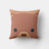 可愛くて可愛い茶色のクマ |装飾用クッション クッション (裏面)