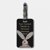 可愛くて可愛らしいバニー ラゲッジタグ (裏面縦)