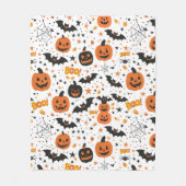 可愛くて居心地の良いハロウィーンをテーマにしたフェスティバル フリースブランケット (正面)